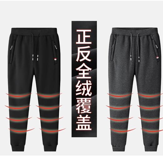 昆潮 羊羔绒加厚保暖休闲长裤（多色） 商品图1