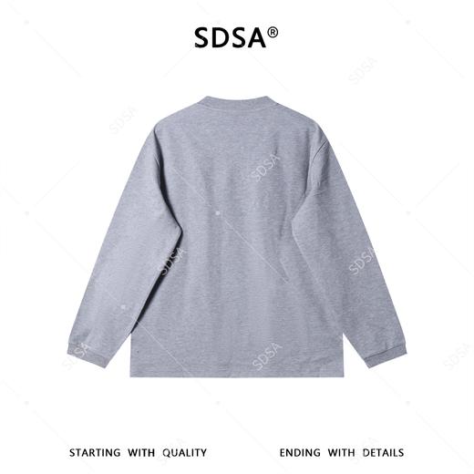 5686011SDSA男士秋冬新款痞帅男装简约纯色亨利领长袖T恤百搭休闲舒适潮 商品图5