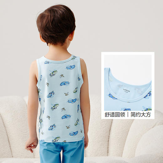 巴拉巴拉儿童背心男童宝宝中童打底棉软亲肤无袖两件装舒适亲肤 商品图3
