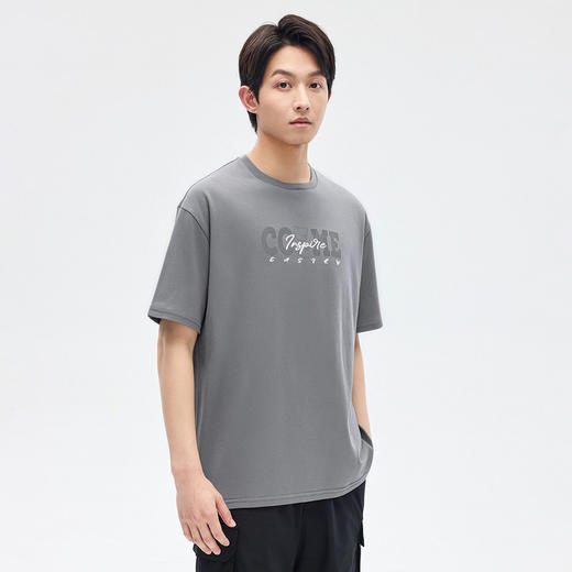 GXG男装【100%棉】26夏季时尚潮流简约圆领休闲男式短袖T恤K&C 商品图1