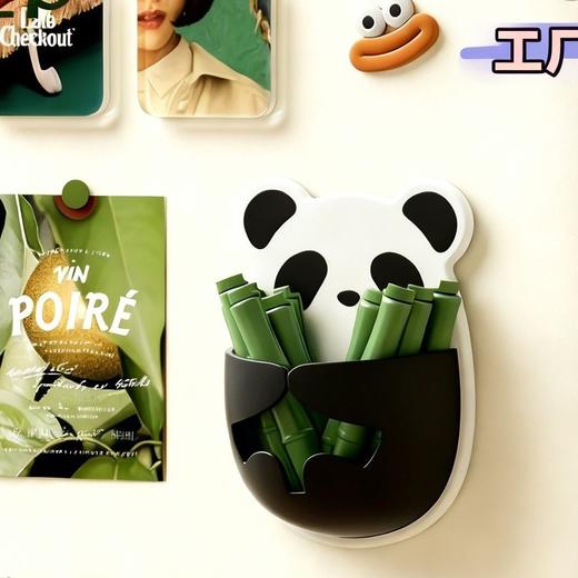 小型熊猫封口夹冰箱磁吸贴壁挂两选夹袋子零食防潮保险可爱密封夹 商品图4