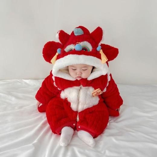 【萌趣造型设计❗️颜值氛围拉满】新年春节婴儿冬季保暖过冬连体衣新生儿加绒加厚防寒爬爬服宝宝超软外出服。jc 商品图2