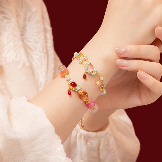 【故宫饰品】国色芳华多宝水晶手串文创手链新年本命年生日礼物女生 商品图4