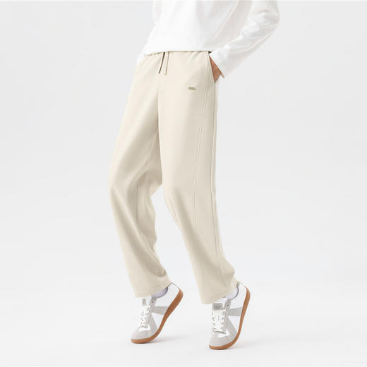 GXG男装26春季时尚松紧腰系绳日常通勤简约百搭男式直筒休闲长裤K&C 商品图5