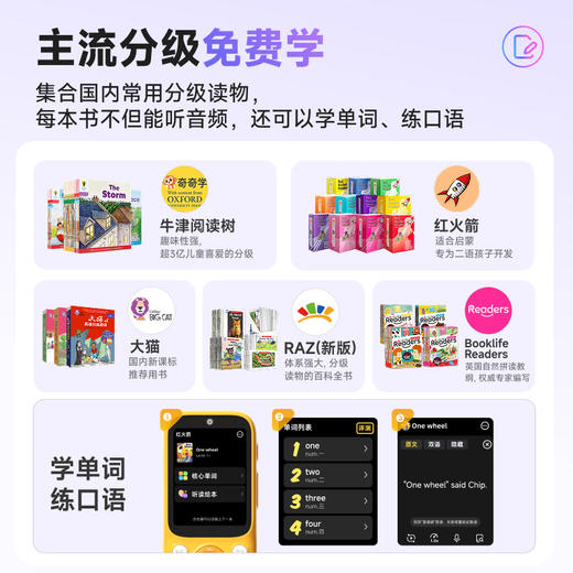 【资深用户推荐】慧听牛A5 AI听学机  学习机 全科教材 学习辅导 英语神器 拍照查词 翻译点读 电话 商品图7