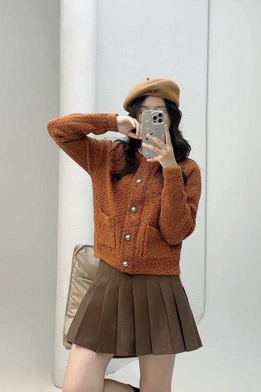 amadella 高级感棕色小香风开衫外套 21828 商品图0