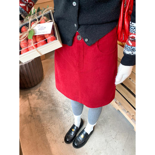 <曾小咸推荐>现货秒杀 ！微信超特价！复古灯芯绒半身短裙 日常149.99 立减80 秒杀69.99！！ 商品图4