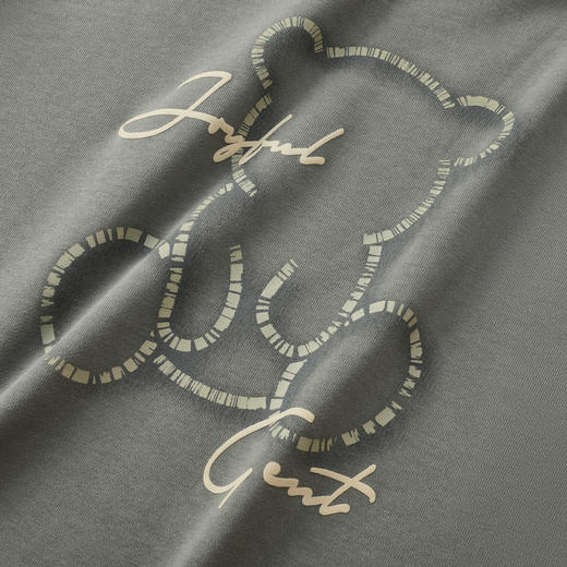 GXG男装【100%棉】小熊男女情侣款圆领卫衣K&C 商品图5