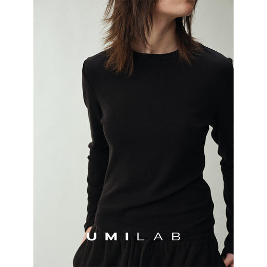 UMILAB｜糯糯T*慕斯羊毛棉混纺软糯回弹修身显瘦百搭长袖T恤T783W 商品图4
