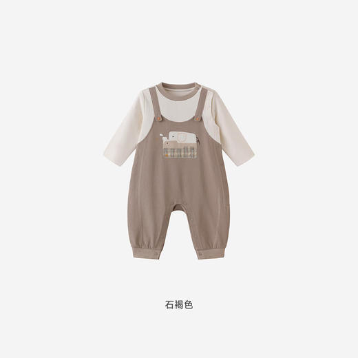 英氏婴儿长袖男宝宝衣服外出爬爬服可爱卡通连身衣YRHAJ1S010A 商品图4