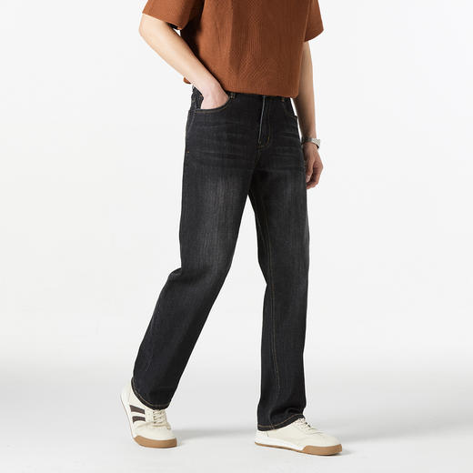 GXG男装26春季复古时尚牛仔裤日常通勤简约潮流百搭男式直筒裤K&C 商品图2