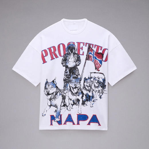 Napapijri 男士徽标印花棉质圆领短袖T恤 白色 NP0A8A6F0021 商品图0