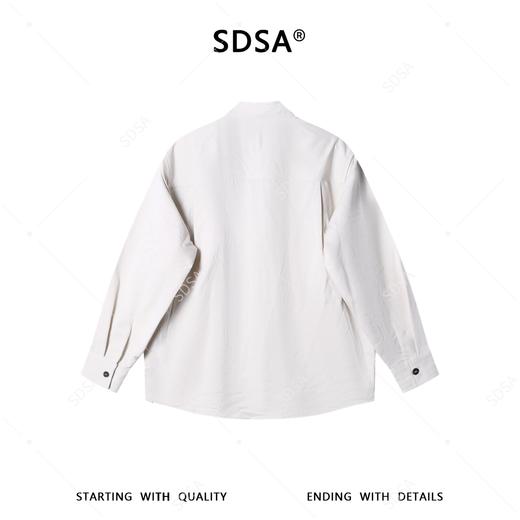 9219SDSA男士秋冬新款痞帅男装休闲时尚纽扣立领长袖衬衫百搭纯色衬衣 商品图5