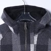 26WY55SDSA男士秋冬新款痞帅男装时尚简约撞色格子半拉链立领连帽卫衣 商品缩略图2