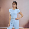 【限时秒】YOGACODE【火树银花系列】瑜伽短袖带胸垫镂空美背瑜伽服女紧身显瘦运动t恤DWY116001 商品缩略图3