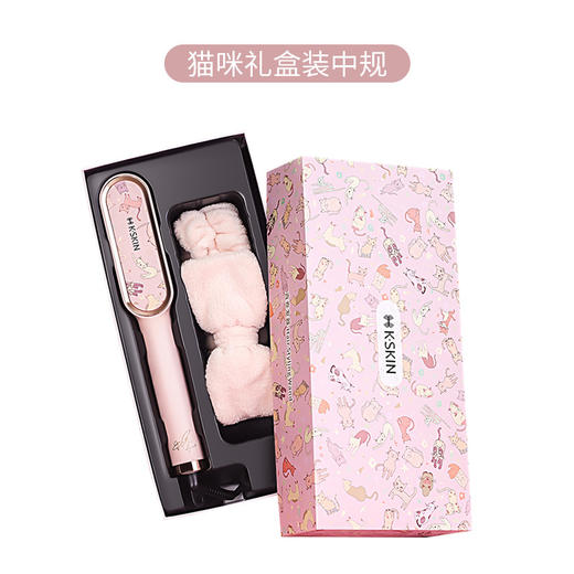 【焕新发丝❗️萌趣直发梳】喵然心动全新亮相，一梳到底顺滑不卡发，即插即用造型温度，直发器拉卷发夹板熨猫咪礼盒顺发直发梳年会礼品QQ 商品图3