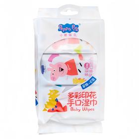 小猪佩奇多彩印花手工湿巾8抽x6包