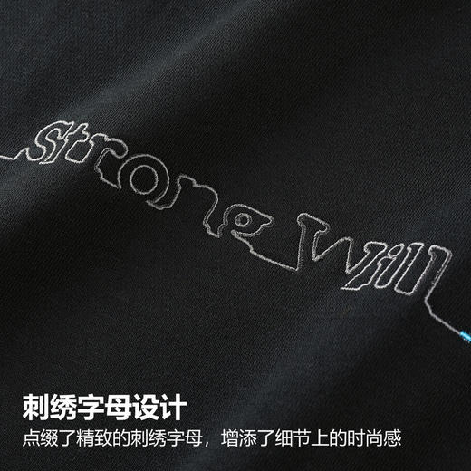 GXG男装【棉混纺】秋季时尚刺绣字母宽松休闲圆领男式长袖卫衣K&C 商品图2