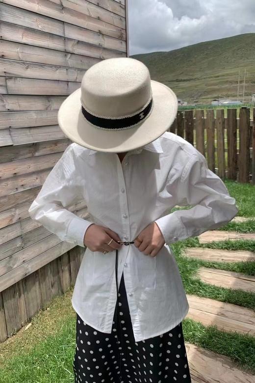 LNNNS 珍珠扣点缀收腰衬衣 16923 商品图4