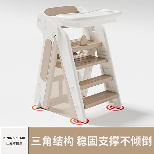 【安全无异味❗️稳固支撑不倾倒】多功能塑料可折叠家用儿童0-6岁婴儿吃饭成长宝宝餐椅带餐盘。jc 商品图1