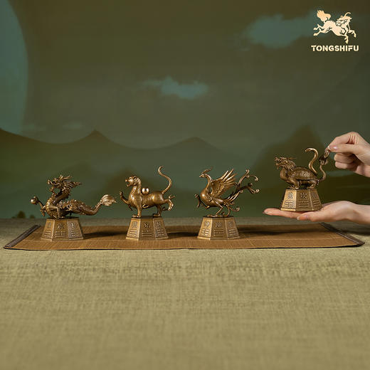 铜师傅《青龙》《白虎》《朱雀》《玄武》青铜摆件 家居装饰品 商品图9