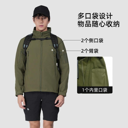 +【乐粉专属】SCALER思凯乐户外软壳衣男秋新款防风冲锋衣内胆保暖夹克登山外套F2914501/F2904501 商品图2