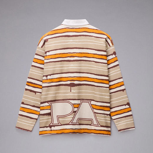 Napapijri 男士字母徽标棉质长袖polo衫 条纹 NP0A8B37SNO1 商品图1