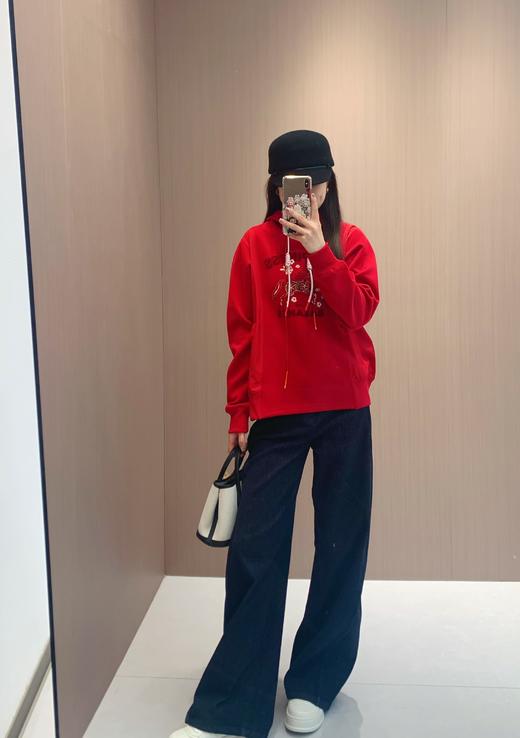 雅莹唐嫣同款骏马奔腾刺绣连帽卫衣 商品图10