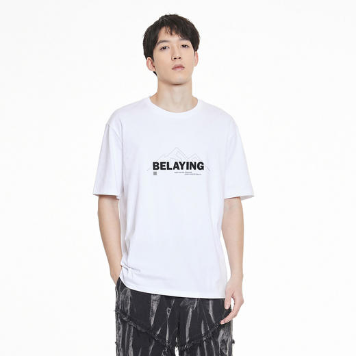 GXG男装【100%棉】26夏季时尚创意日常通勤圆领百搭男式短袖T恤K&C 商品图1