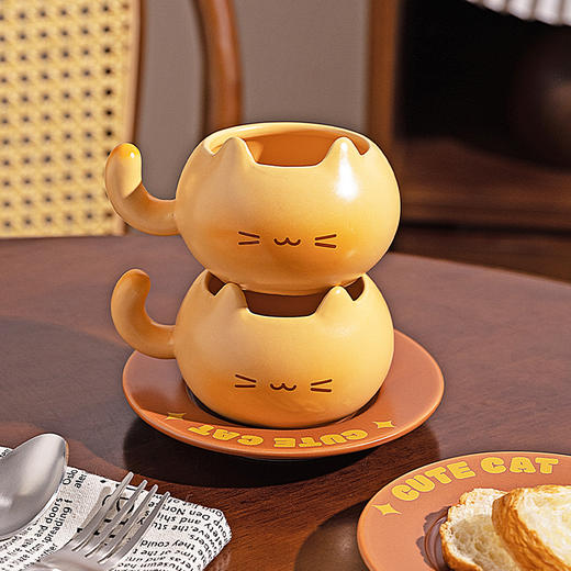 摩登主妇陶瓷咖啡杯碟高颜值生日礼物女家用喝水杯可爱杯子马克杯 商品图2