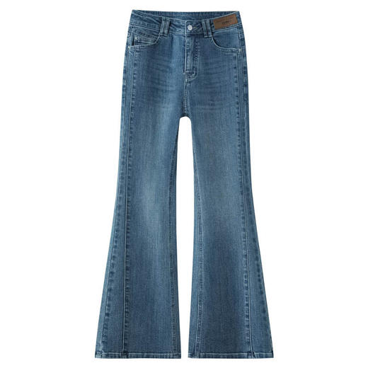 「自」全新升级【铂金会员165/天猫219/差价54】(13923)洛诗琳气质显瘦微喇牛仔裤2026春季新款修身高腰时尚马蹄裤 商品图4