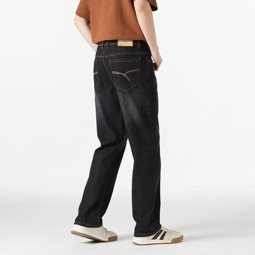 GXG男装26春季复古时尚牛仔裤日常通勤简约潮流百搭男式直筒裤K&C 商品图3