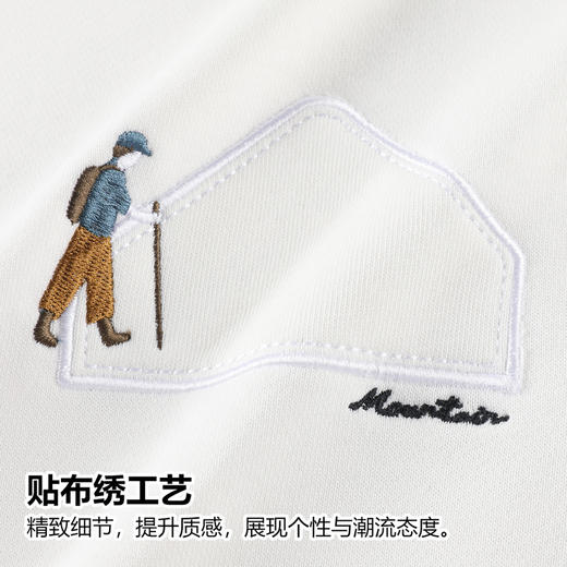 GXG男装秋季时尚贴布绣户外简约百搭舒适宽松休闲男式圆领卫衣K&C 商品图2