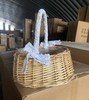 柳编椭圆蕾丝把手花篮/蕾丝篮 商品缩略图1