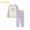 巴拉巴拉儿童内衣套装春秋女童秋衣秋裤大童打底睡衣拼色舒适亲肤 商品缩略图4