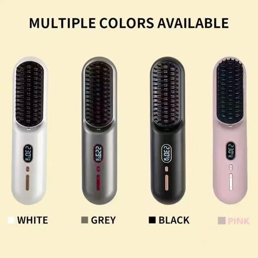 【一梳即顺❗️负离子直发器】越梳越顺抚平毛躁，360防烫设计使用无拘束，小巧造型无线设计，直发器直发卷发两用电卷发梳内扣懒人卷发棒新年过年QQ 商品图1