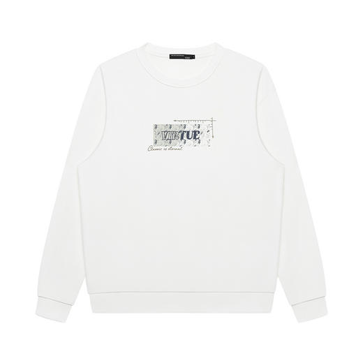 GXG男装【100%棉】26春季复古花纹字母舒适亲肤圆领休闲男式卫衣K&C 商品图2