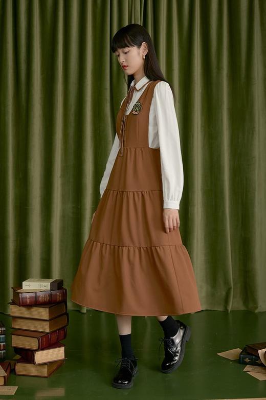 inman/茵曼 学院风减龄背心连衣裙 15675 商品图1