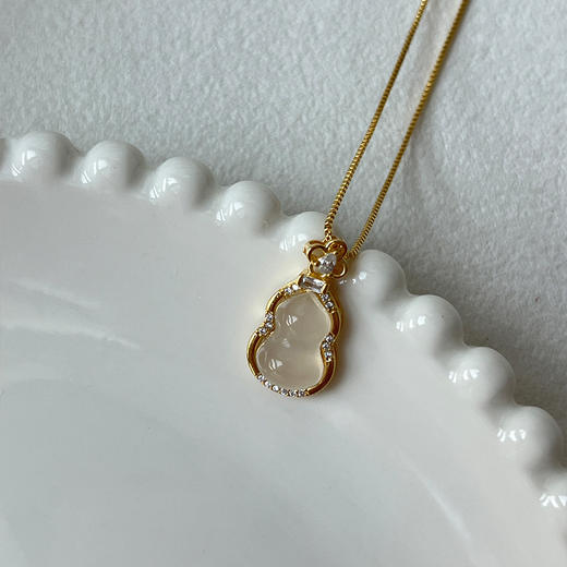 玉髓葫芦项链女新款爆款新中式国风锁骨链高级感颈链项链-纪念日百货门店同款167897294 商品图3