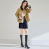 「高货sh」全新升级【铂金会员431/天猫579/差价148】(00438)洛诗琳2026春季新款高智巴恩风灯芯绒翻领显瘦短款风衣女 商品缩略图1