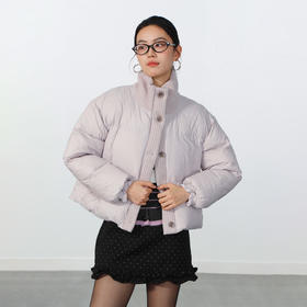 极简针织拼接立领羽绒服-纪念日百货门店同款168996981