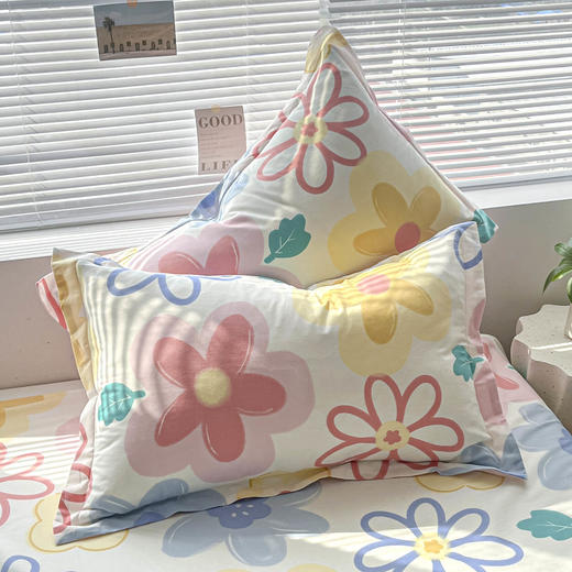 【品牌直发】加倍生活 亲肤舒适全棉纯棉印花枕套一对装 多色可选枕套 商品图1