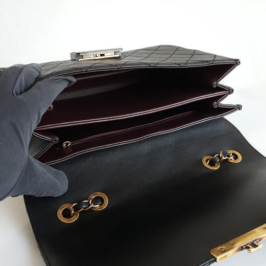 【95新】CHANEL香奈儿黑金beauty lock珐琅扣口盖包链条包女士 140126AK21 商品图8