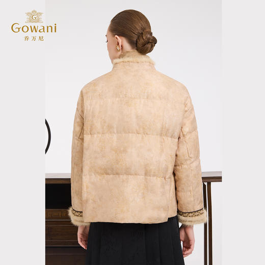 Gowani/乔万尼女款冬季新款国风短款白鸭绒羽绒服EZ4T193 商品图4