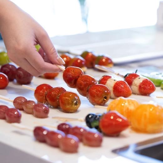 （100竹签+糯米纸+包装袋）冰糖葫芦串签一次性竹签 家用网红迷你糖葫芦专用签制作材料工具 商品图3