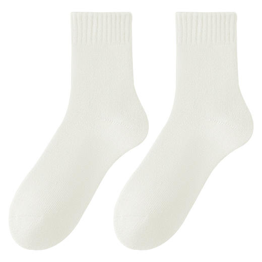 「加厚羊绒袜！三双装」袜子女秋冬加厚袜子加绒保暖毛圈羊毛袜女士中筒袜羊绒地板袜配饰 商品图4