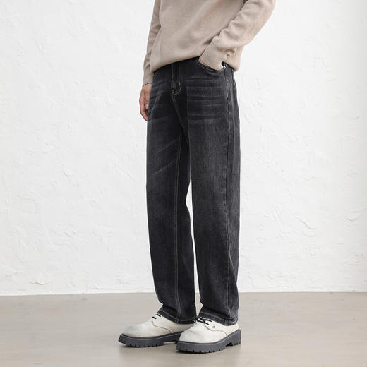 GXG男装25秋季时尚复古舒适百搭休闲宽松直筒日常通勤男式牛仔裤K&C 商品图1