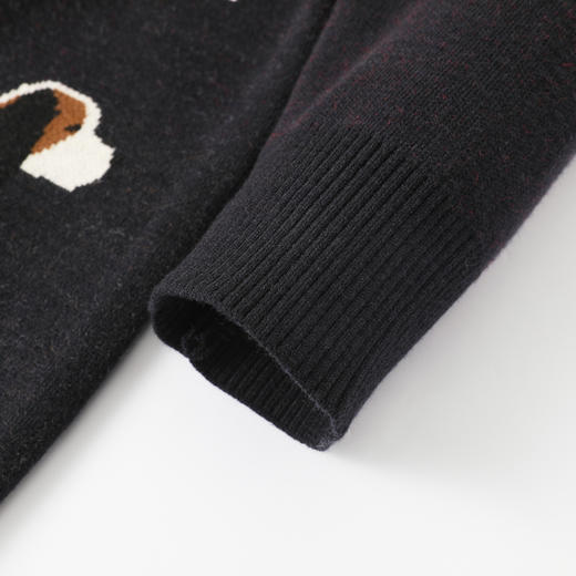 GXG男装秋季时尚复古卡通动物提花针织衫舒适保暖男式开襟毛衣K&C 商品图12