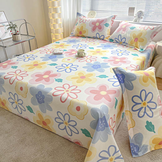 【品牌直发】加倍生活 亲肤舒适全棉纯棉印花床单/床笠单件 多色可选 1.5m/1.8m床可选 商品图6