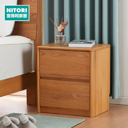 【家具】卧室日式复古实木床头柜 宜木WP02 商品图0